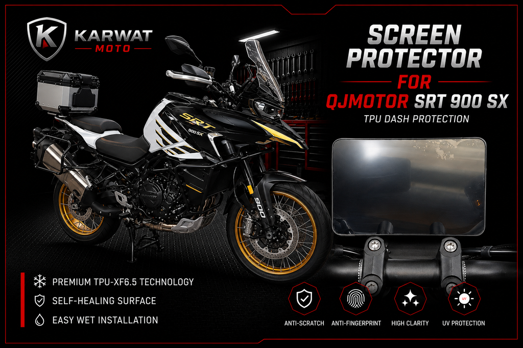 QJMOTOR SRT 900 TFT Screen Protector Dashboard TPU Film TWIN PACK