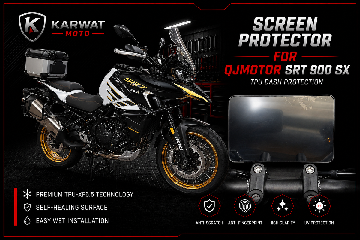 QJMOTOR SRT 900 TFT Screen Protector Dashboard TPU Film TWIN PACK
