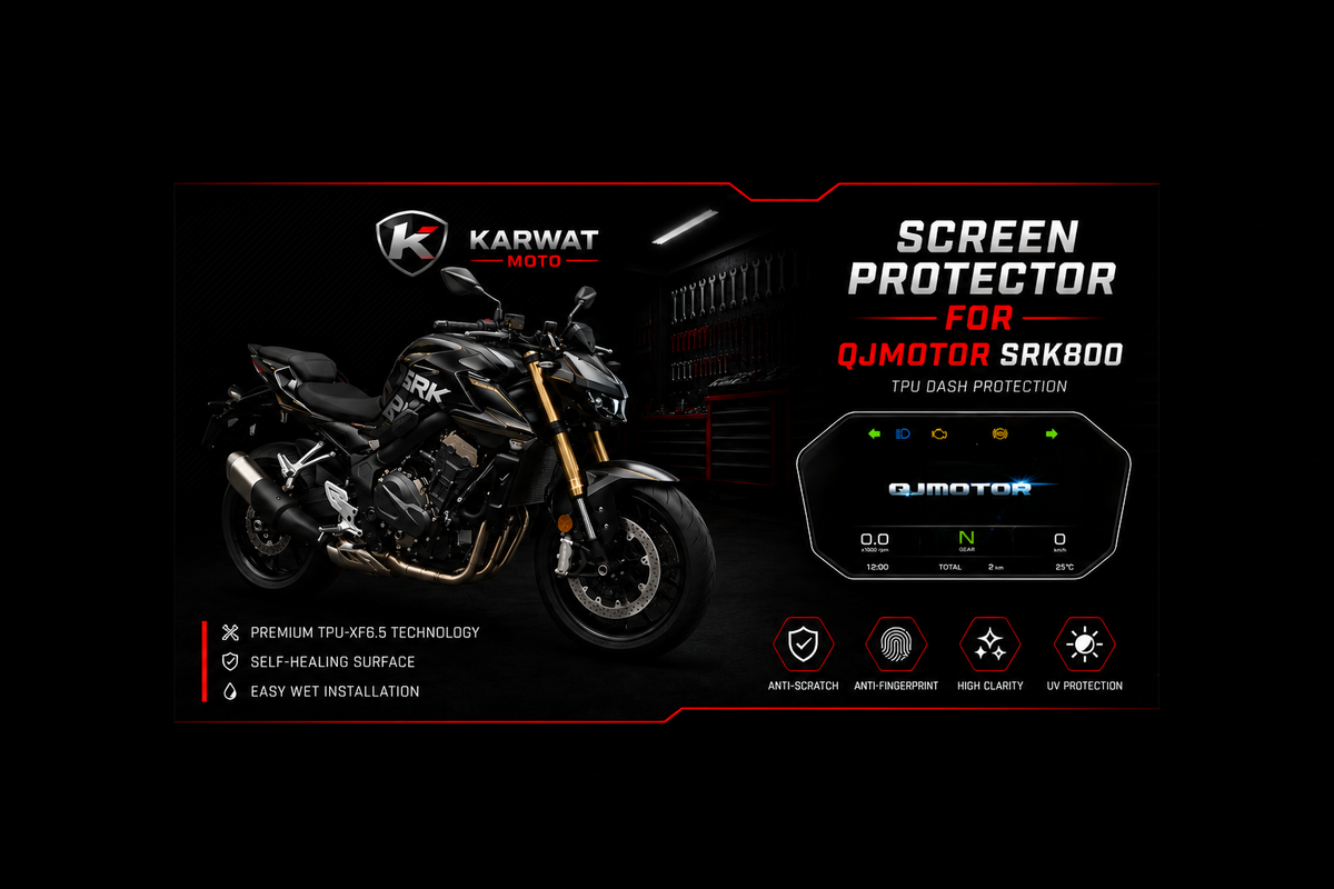 QJMOTOR SRK 800 TFT Screen Protector Dashboard TPU Film TWIN PACK