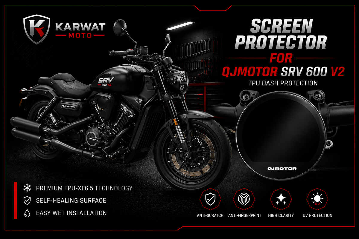 QJMOTOR SRV 600 V 2 TFT Screen Protector Dashboard TPU Film TWIN PACK