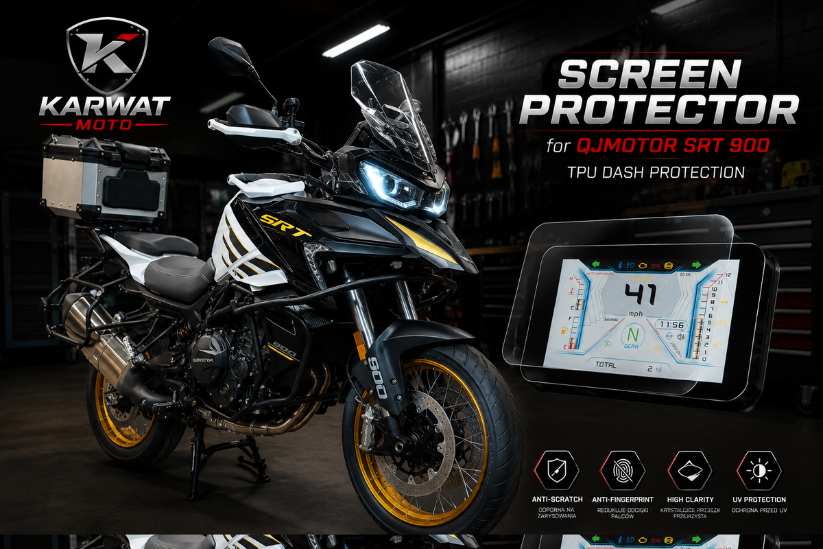 QJMOTOR SRT 900 SX TFT Screen Protector Dashboard TPU Film TWIN PACK