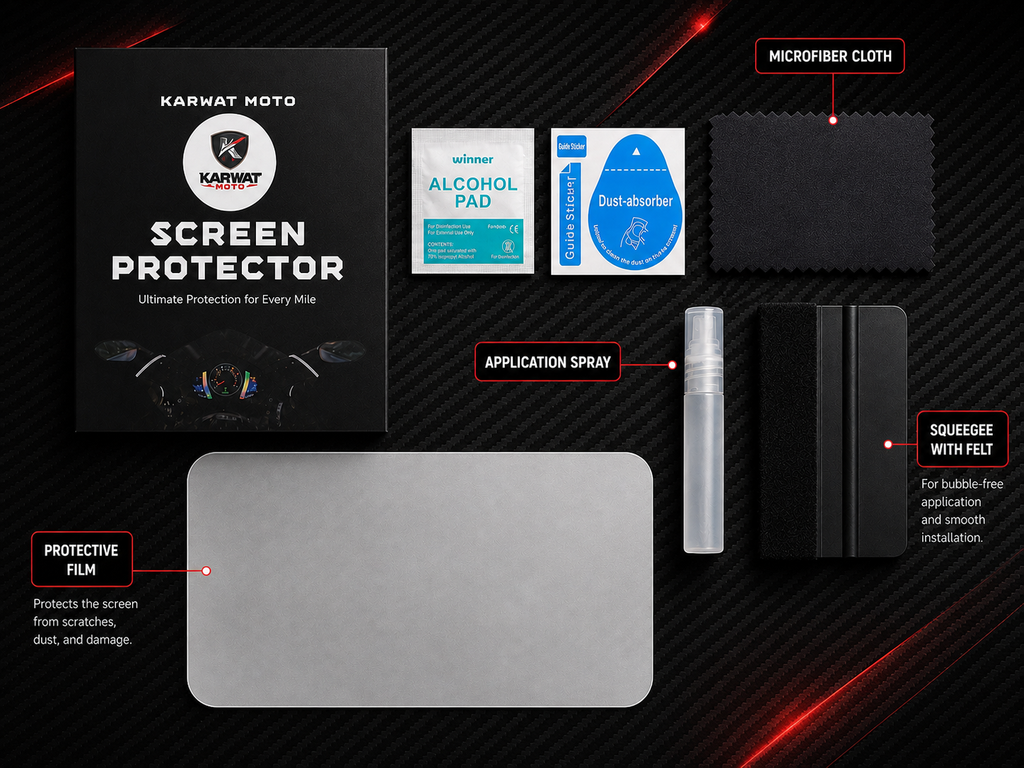 QJMOTOR SRT 900 TFT Screen Protector Dashboard TPU Film TWIN PACK
