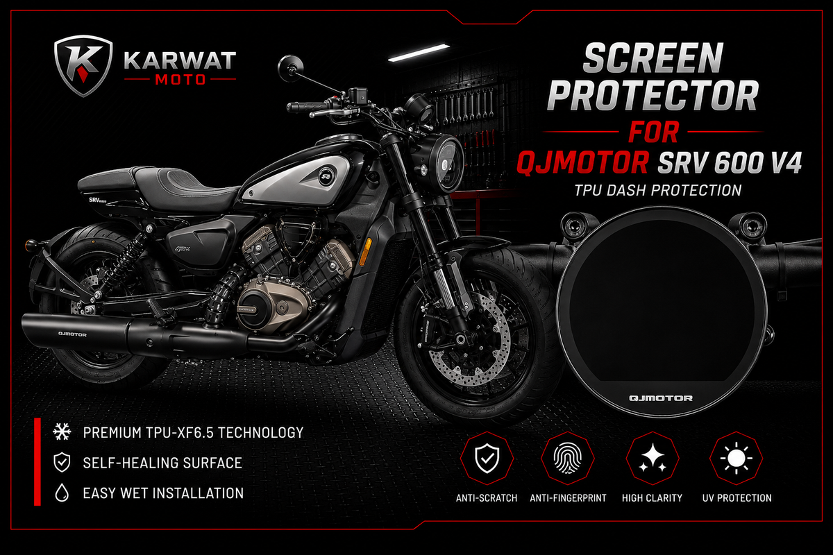QJMOTOR SRV 600 V 4 TFT Screen Protector Dashboard TPU Film TWIN PACK