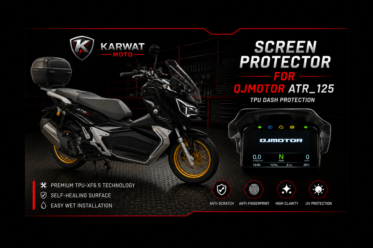 QJMOTOR  ATR 125 TFT Screen Protector Dashboard TPU Film TWIN PACK