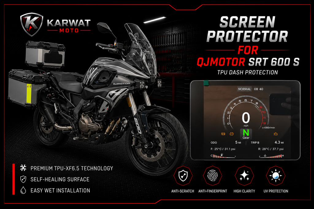 QJMOTOR SRT 600 S TFT Screen Protector Dashboard TPU Film TWIN PACK