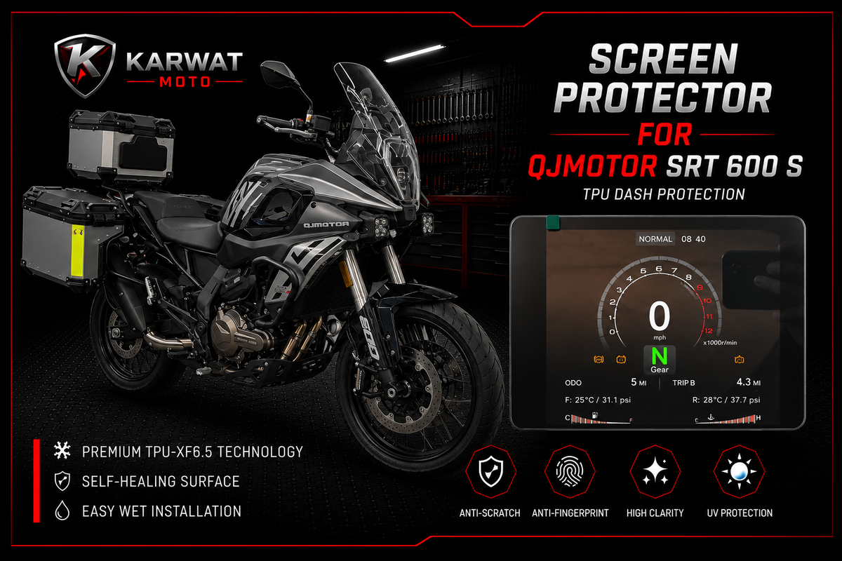QJMOTOR SRT 600 S TFT Screen Protector Dashboard TPU Film TWIN PACK